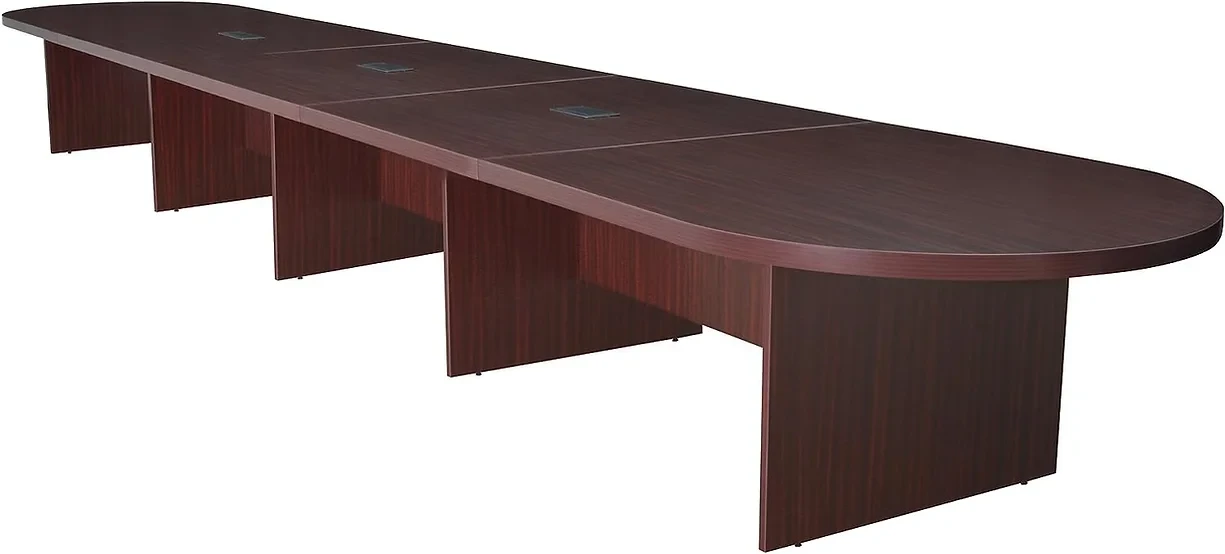 Regency with with 3 Power Data Grommets Legacy Modular Racetrack Conference Table