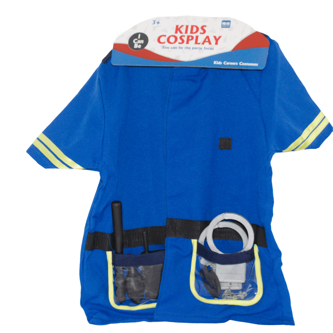 Kid's Career Costumes: Policeman Outfit with Hat