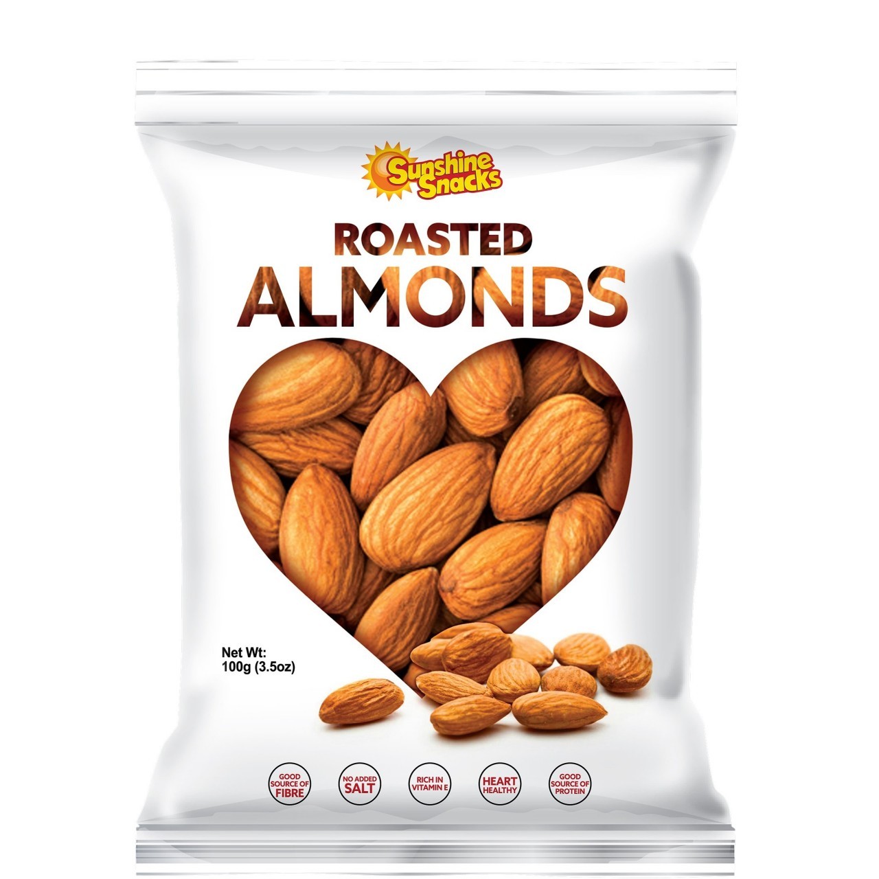 SUNSHINE ALMONDS ROASTED 100g