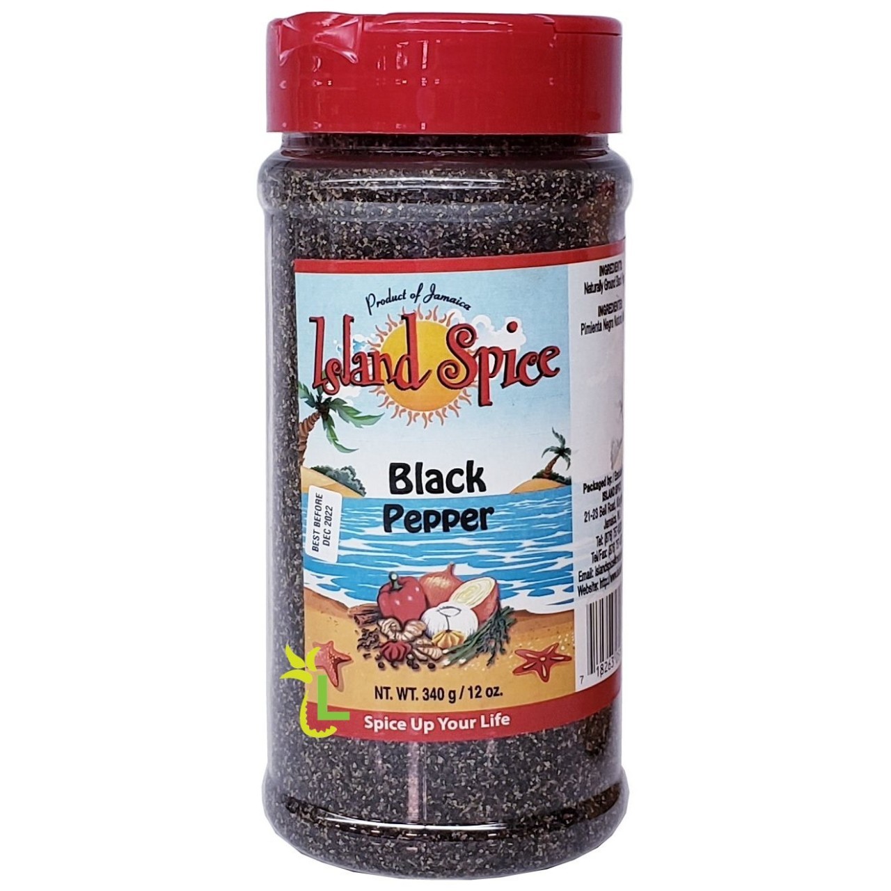 ISLAND SPICE BLACK PEPPER POWDER 12oz