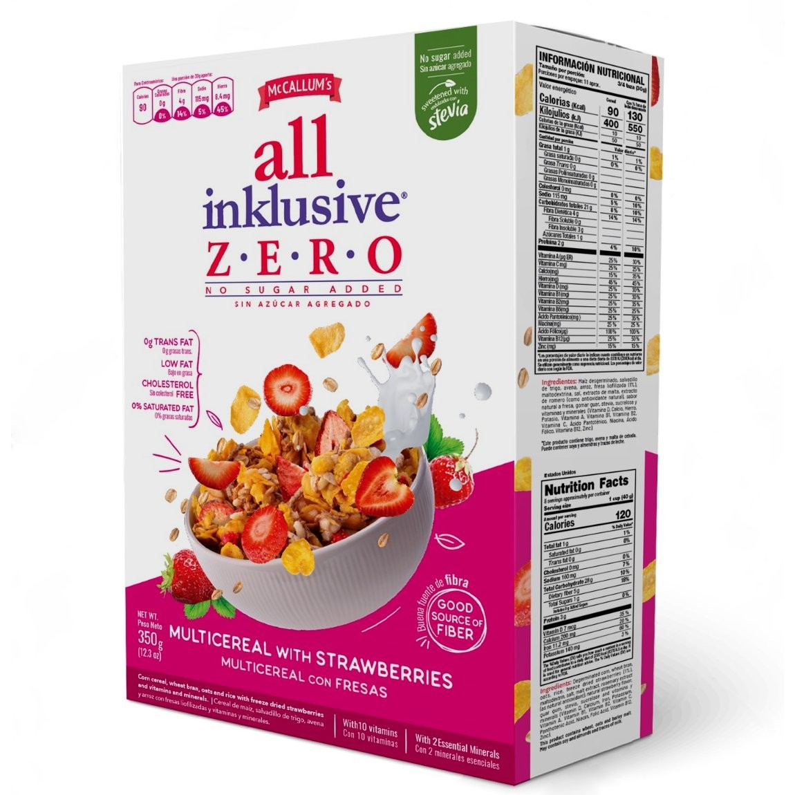 MCCALLUMS INKLUSIVE ZERO STRAWBERRY 350g