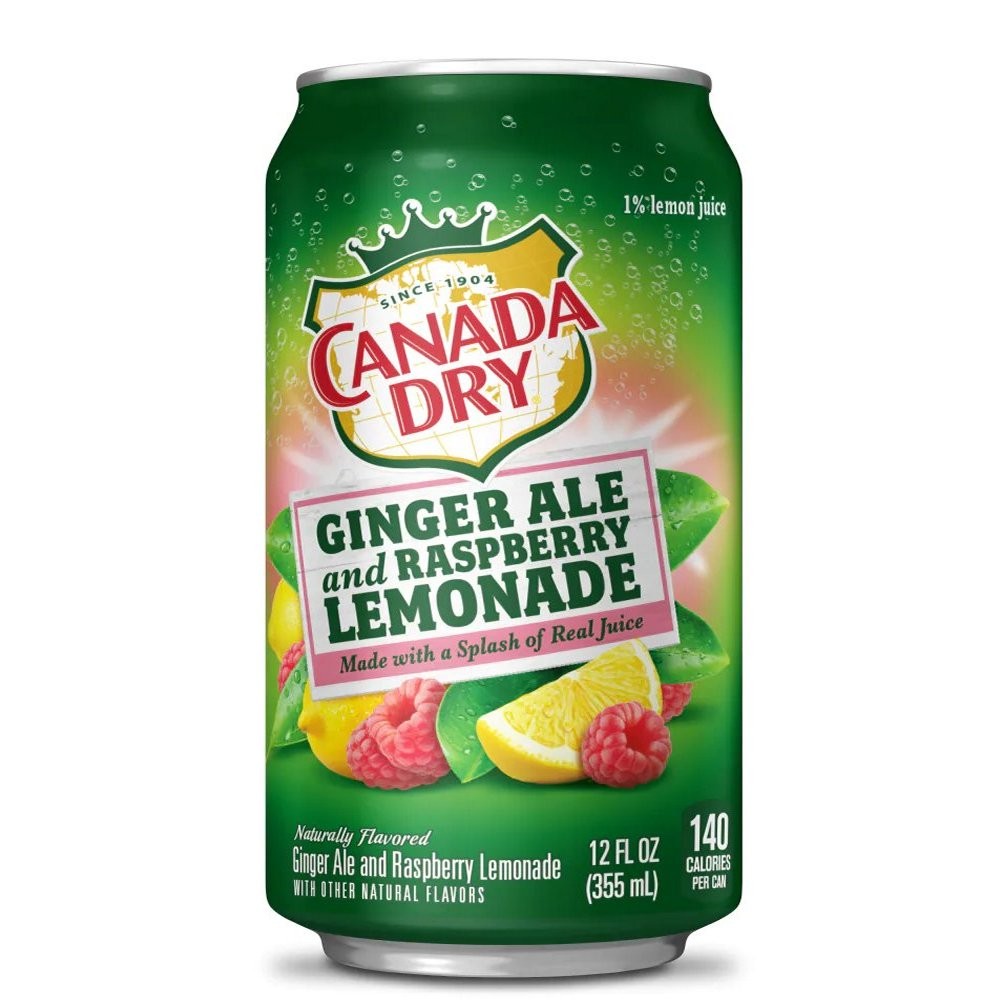 CANADA DRY GINGER ALE RASPBERRY LEM 12oz