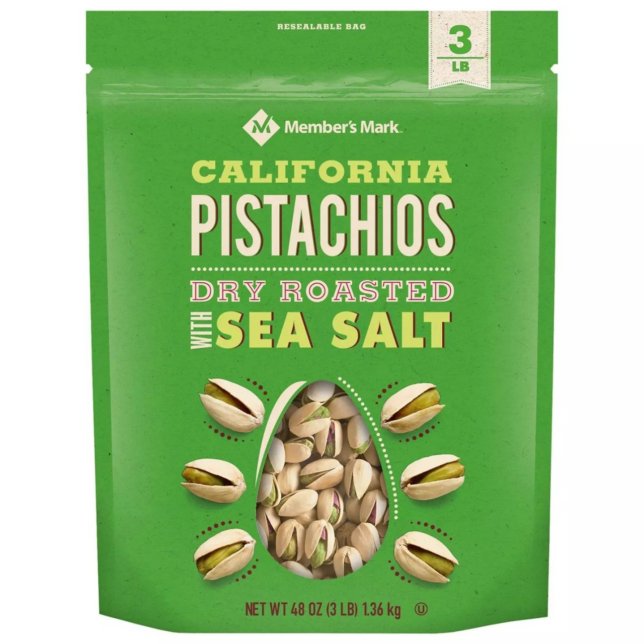 MEMBERS MARK PISTACHIOS SEA SALT 48oz