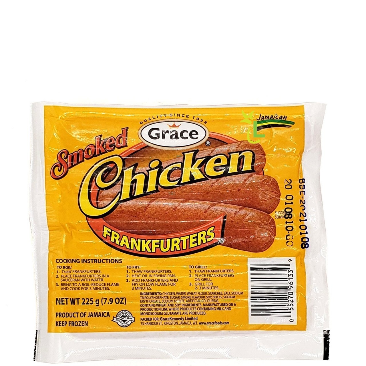 GRACE FRANKS SMOKED CHICKEN 225g