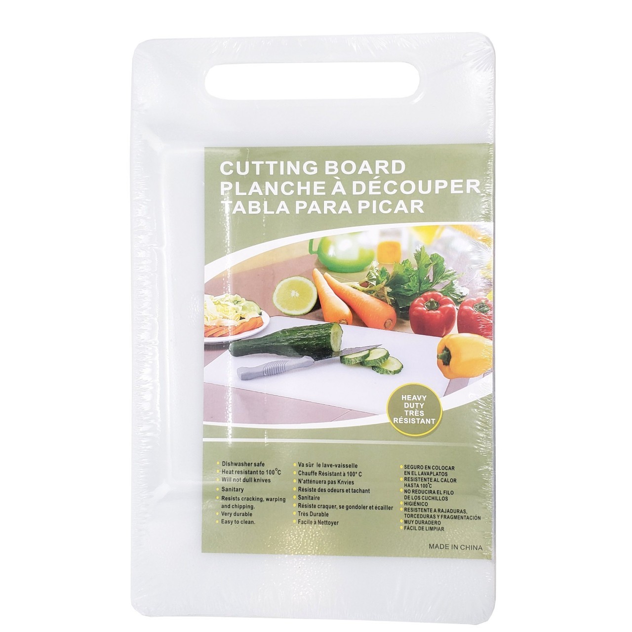 CUTTING BOARD PLASTIC HEAVY DUTY 1ct