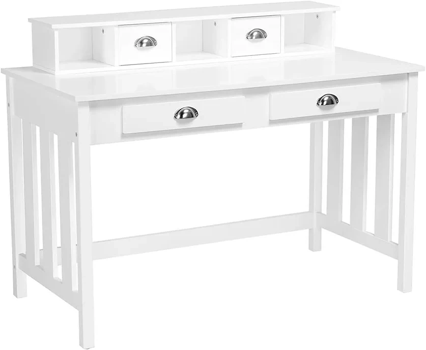 Yaheetech Writing Computer Desk Secretary Desk with Removable Floating Organizer