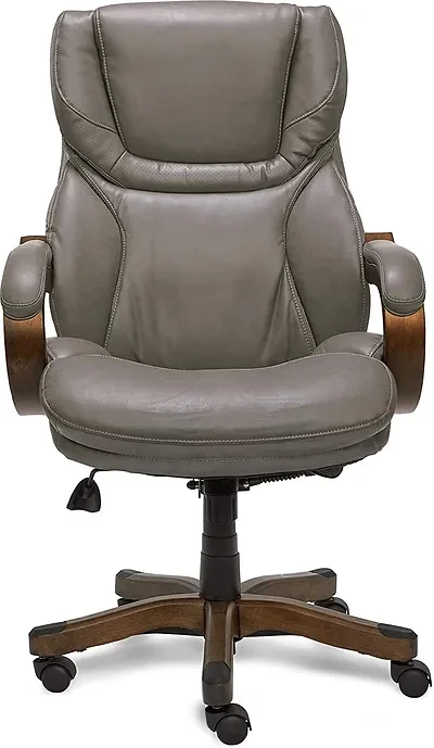 Serta Big and Tall Executive Office Chair with Wood Accents Adjustable High Back