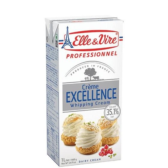 ELLE & VIRE WHIPPED CREAM 1L