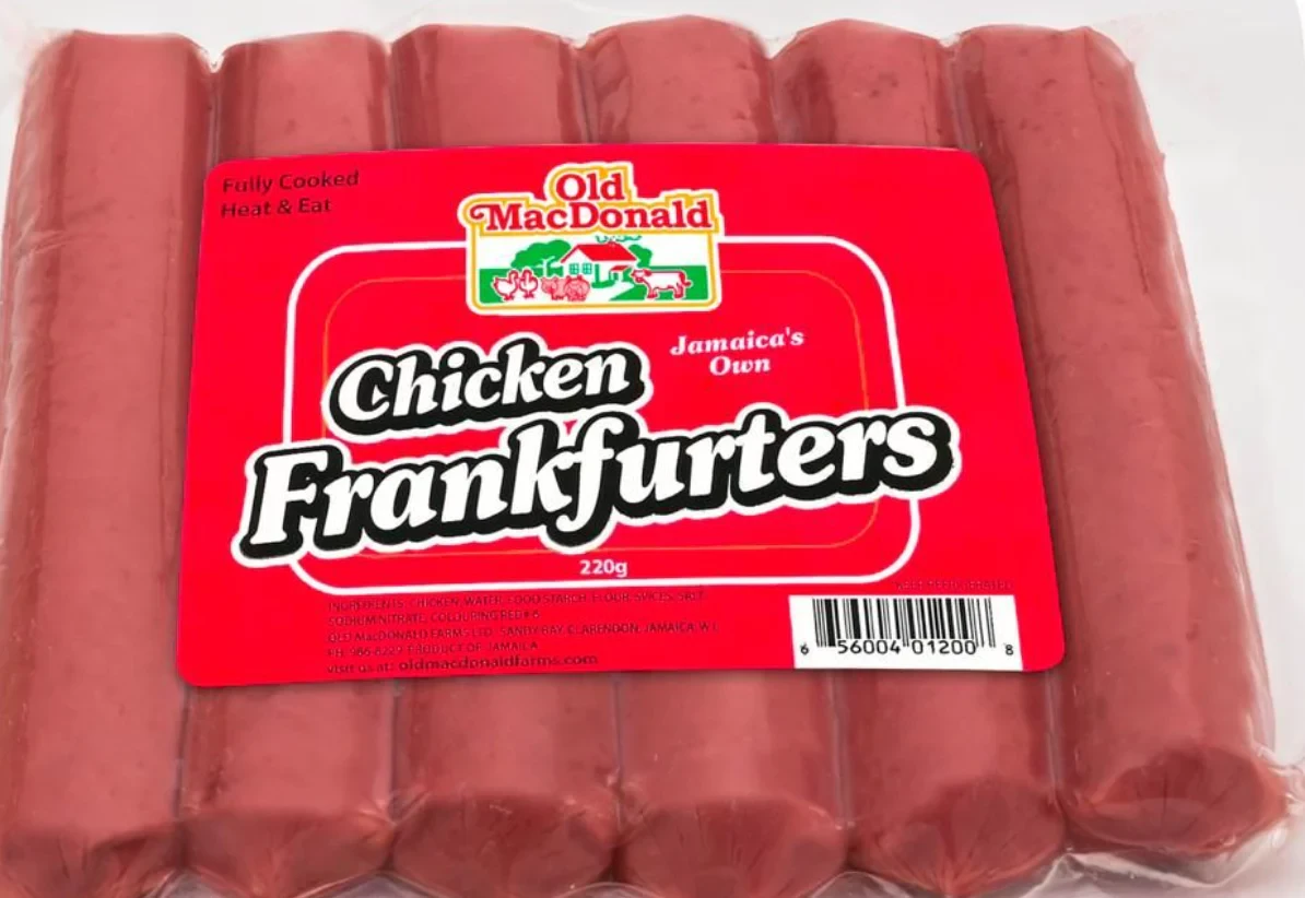 OLD MCDONALD CHICKEN FRANKS 220G