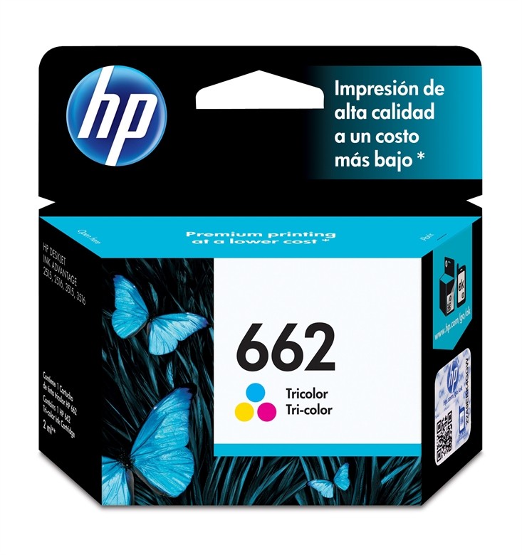 HP 662 - Color (cyan, magenta, yellow) - Original