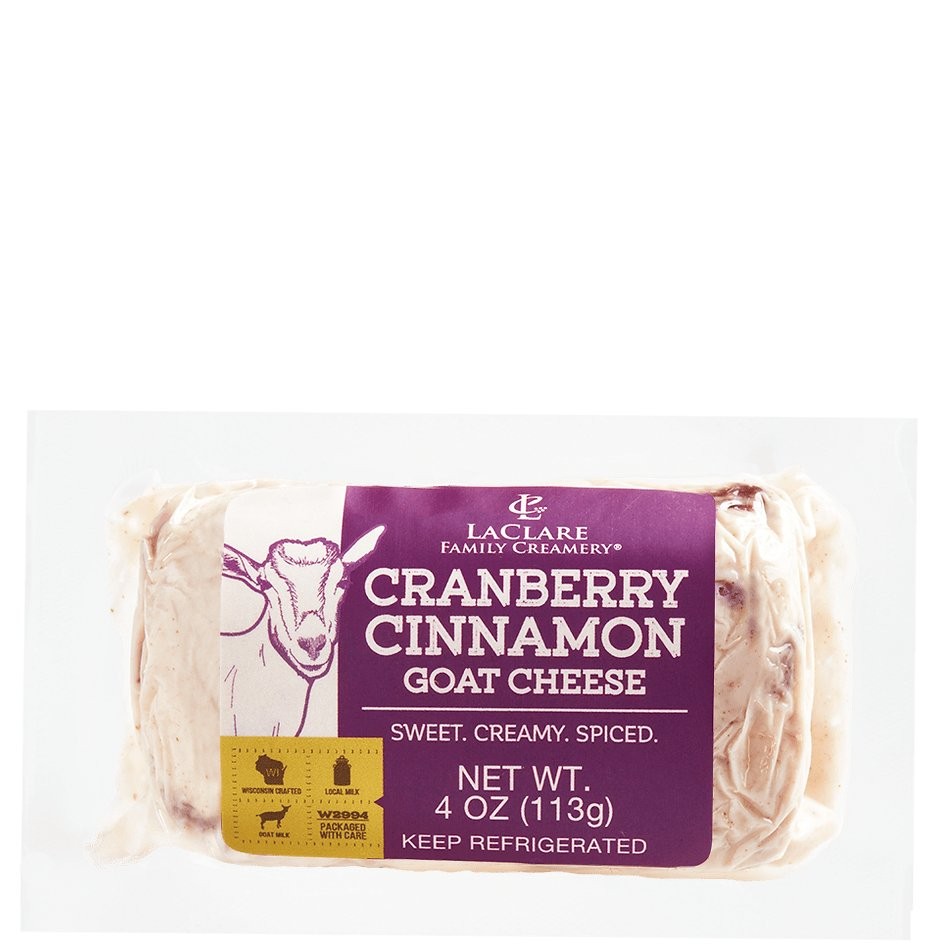 LA CLARE GOAT CHEESE LOG CRAN CINN 4oz