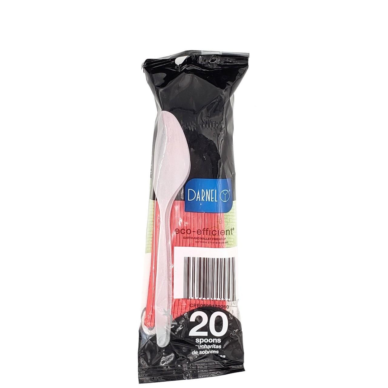 DARNEL PLASTIC SPOONS RED 20s