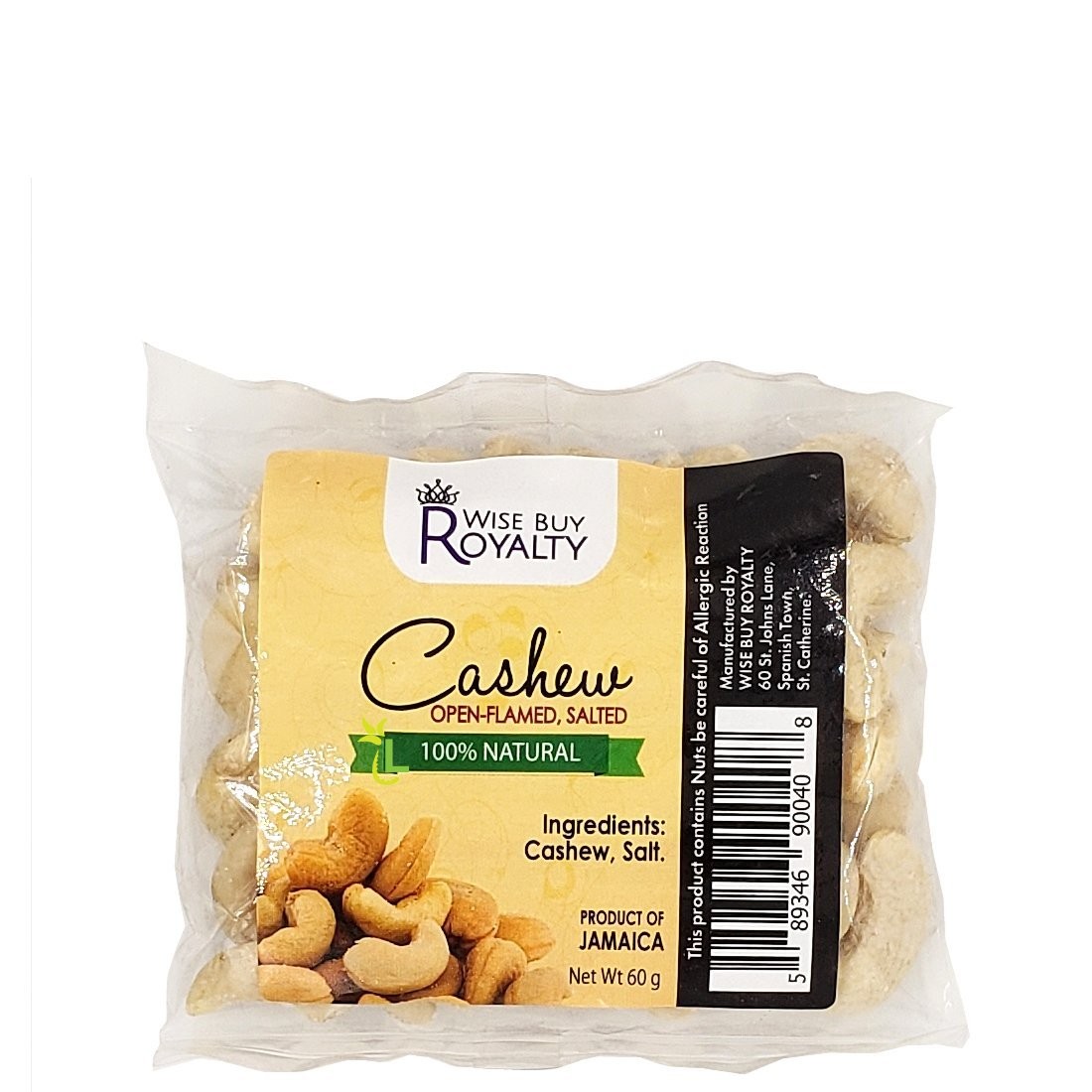 WISE BUY ROYALTY CASHEW OPN FLM SLTD 60g