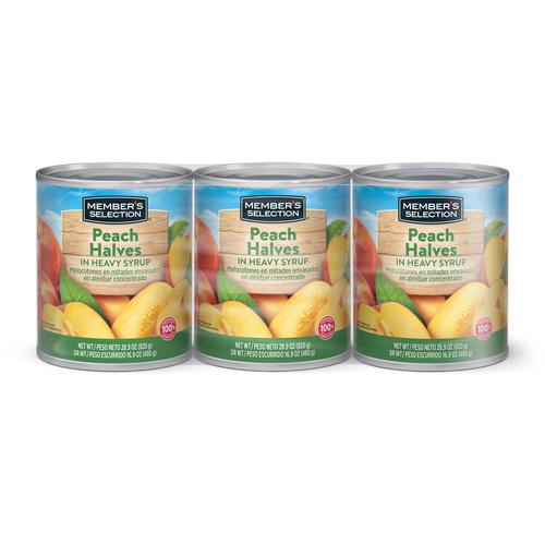 Member's Selection Peach Halves 3 Units / 820 g / 28.9 oz