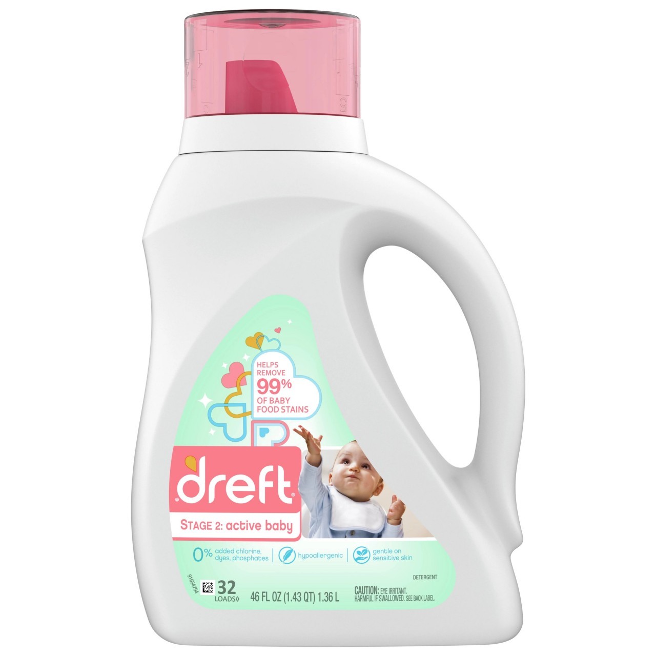 DREFT LIQUID DETERGENT ACTIVE BABY 46oz