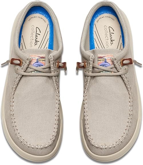 Clarks Mens Driftlite Surf  Light Grey Textile