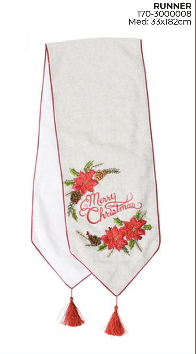 Santini Christmas Table Runner 33x182cm