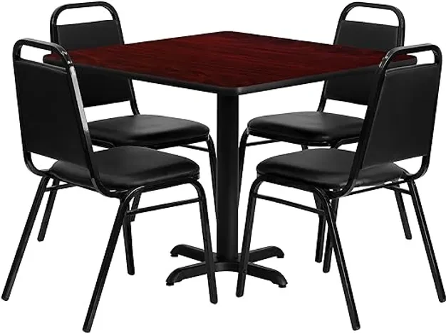 Flash Furniture Carlton 36'' Square Mahogany Laminate