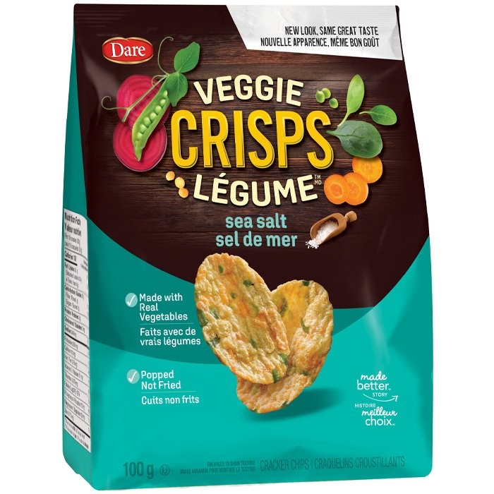 DARE VEGGIE CRISPS SEA SALT 100g