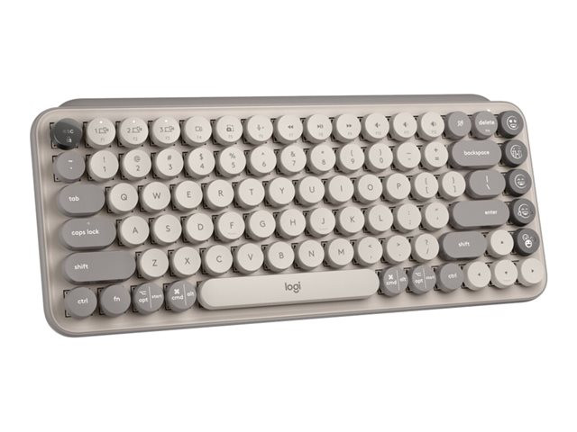 Logitech POP Keys Wireless Mechanical Keyboard with Customizable Emoji Keys - Mist - Keyboard
