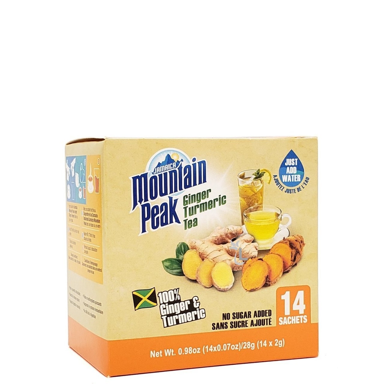 MT PEAK TEA GINGER TURMERIC NS 14x2g