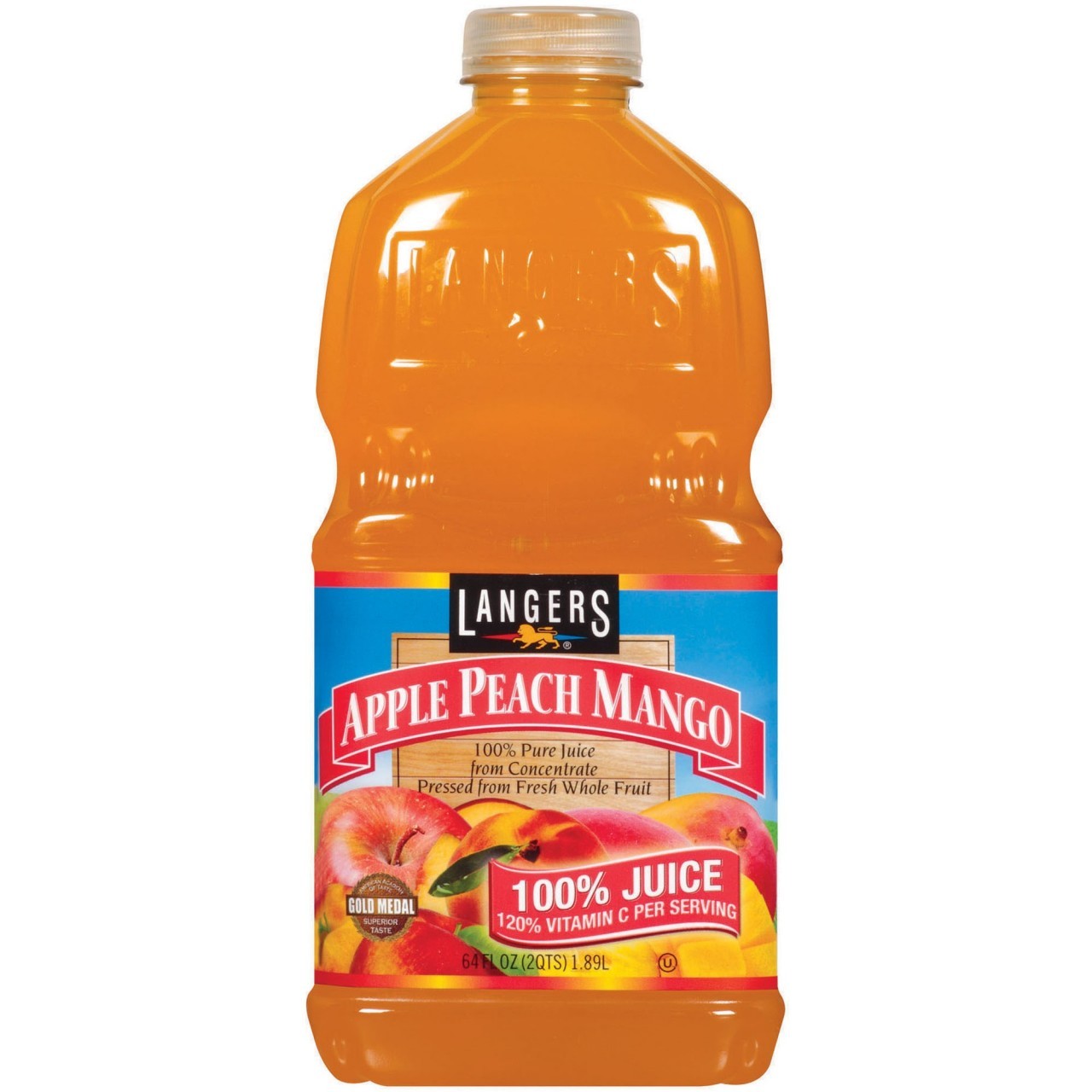 LANGERS APPLE PEACH MANGO 64oz