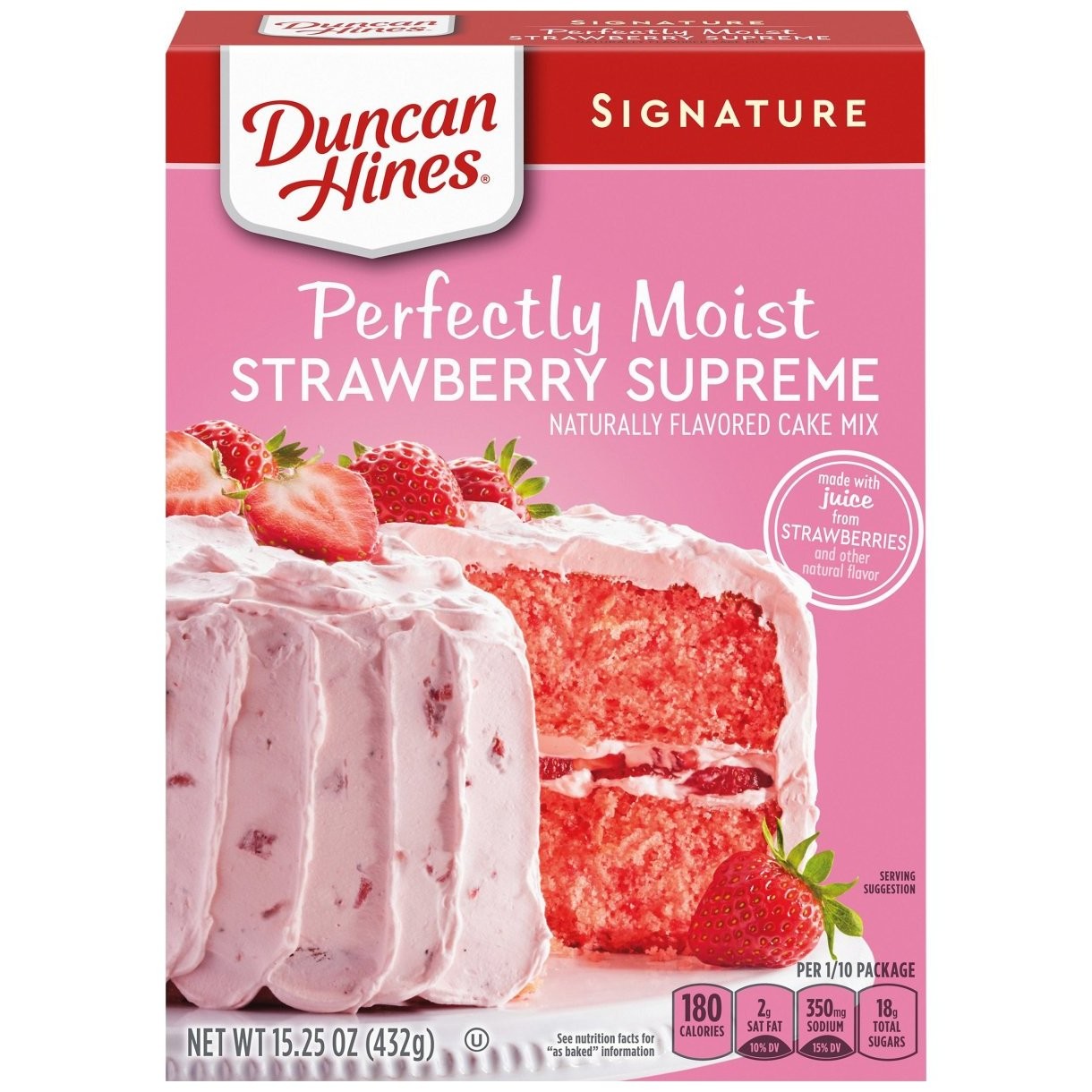 DUNCAN HINES CAKE STRAWBERRY SUP 15.25oz