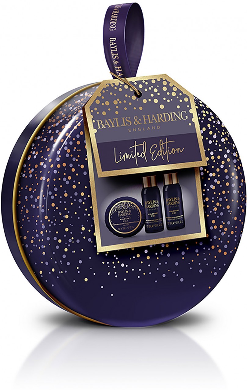 Baylis & Harding Mulberry Fizz Round Tin Gift Set Packed in an SRP