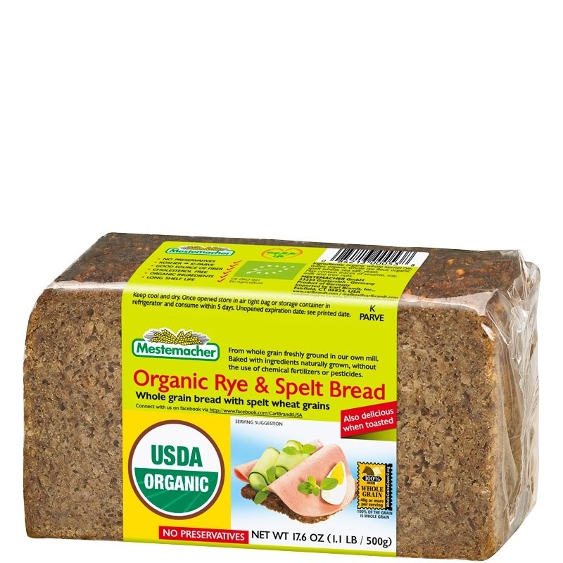 MESTEMACHER BREAD RYE SPELT ORG 17.6oz