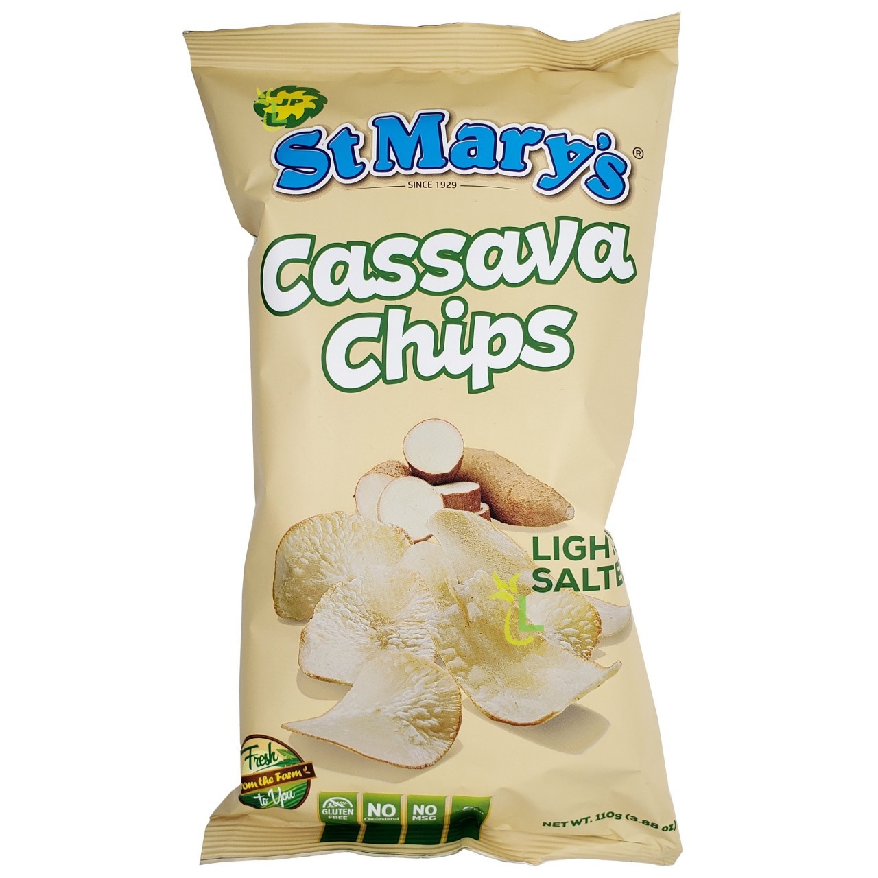 ST MARYS CASSAVA CHIPS LIGHT SALTED 110g
