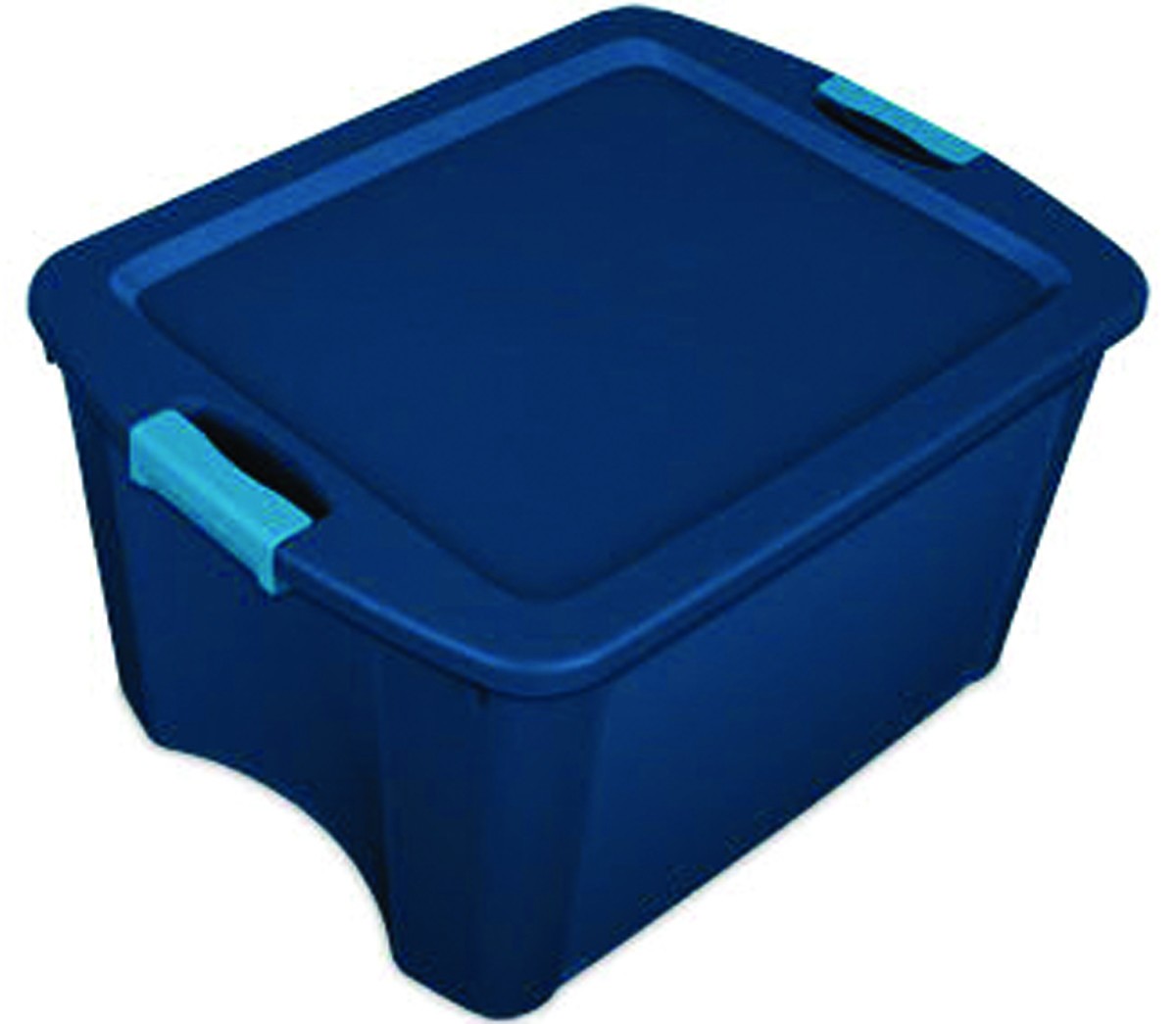 Sterilite 14467406 Latch And Carry Tote True Blue 18 Gallon