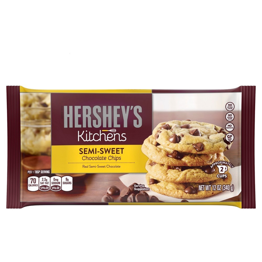 HERSHEYS CHIPS SEMI SWEET 340g