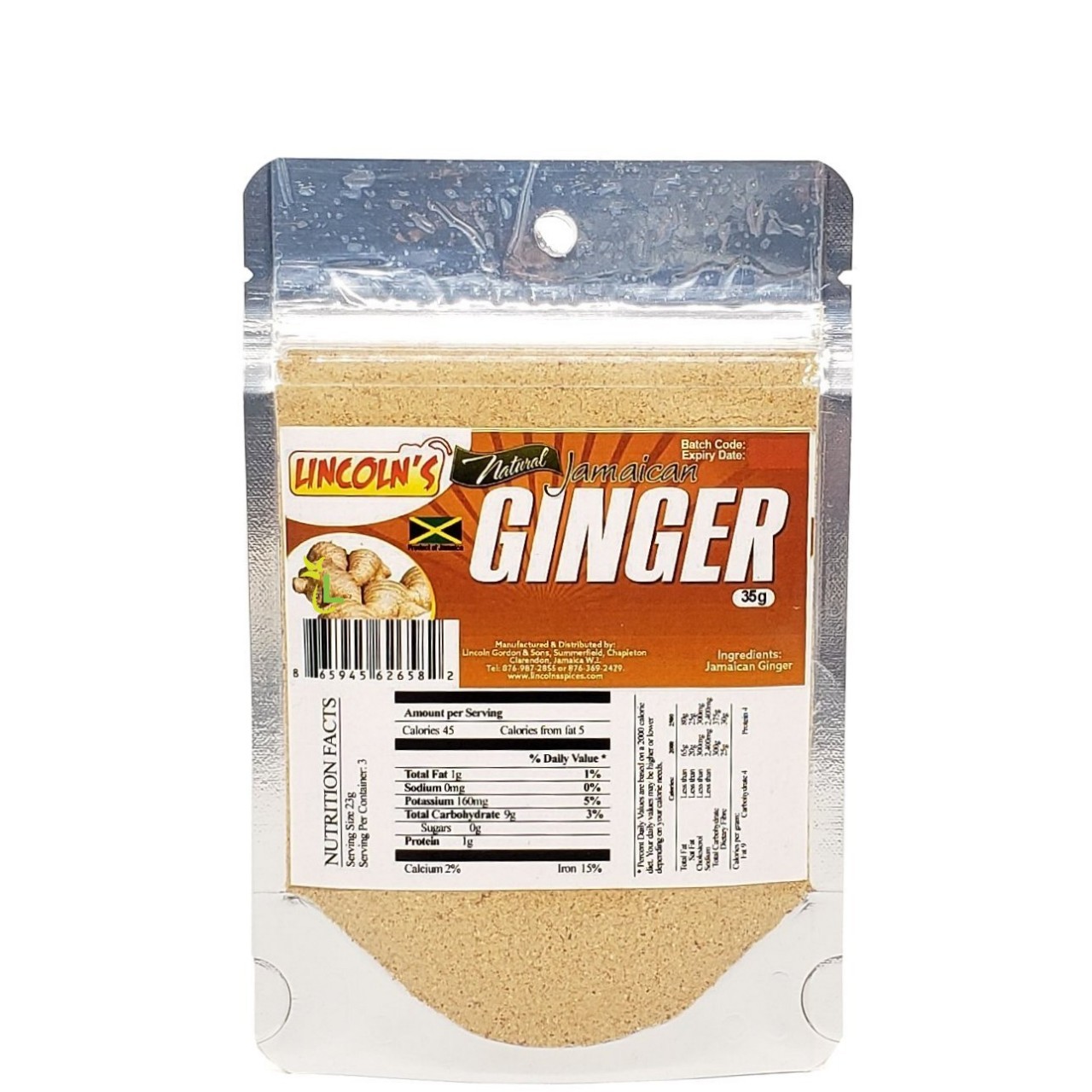 LINCOLNS GINGER POWDER 35g