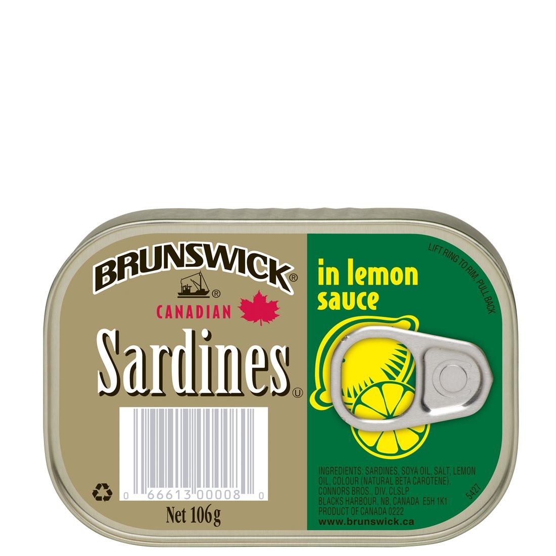 BRUNSWICK SARDINE LEMON SCE 106g
