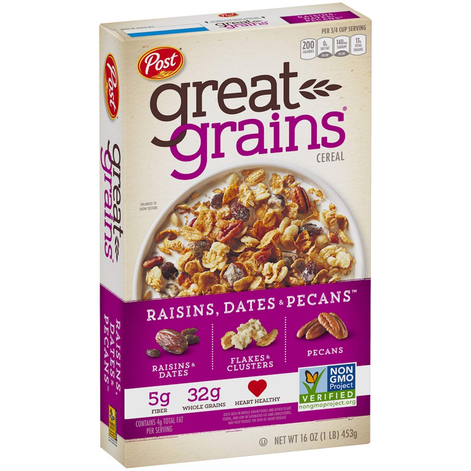 POST GREAT GRAINS CEREAL (RAIS/DATES & PEA) 453G