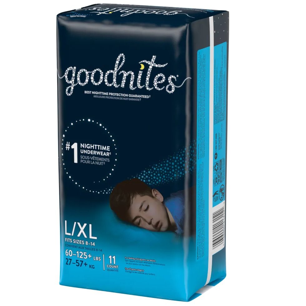 GOODNITES UNDERWEAR BOYS L 11s