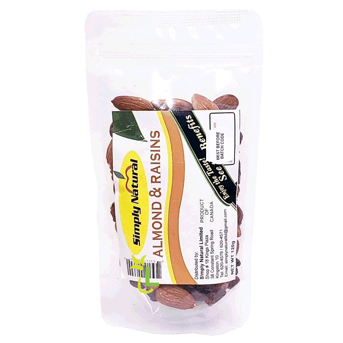 SIMPLY NATURAL ALMOND&RAISINS 120g