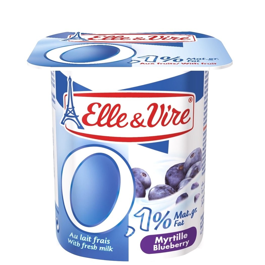 ELLE & VIRE FRUITS BLUEBERRY LT 125g