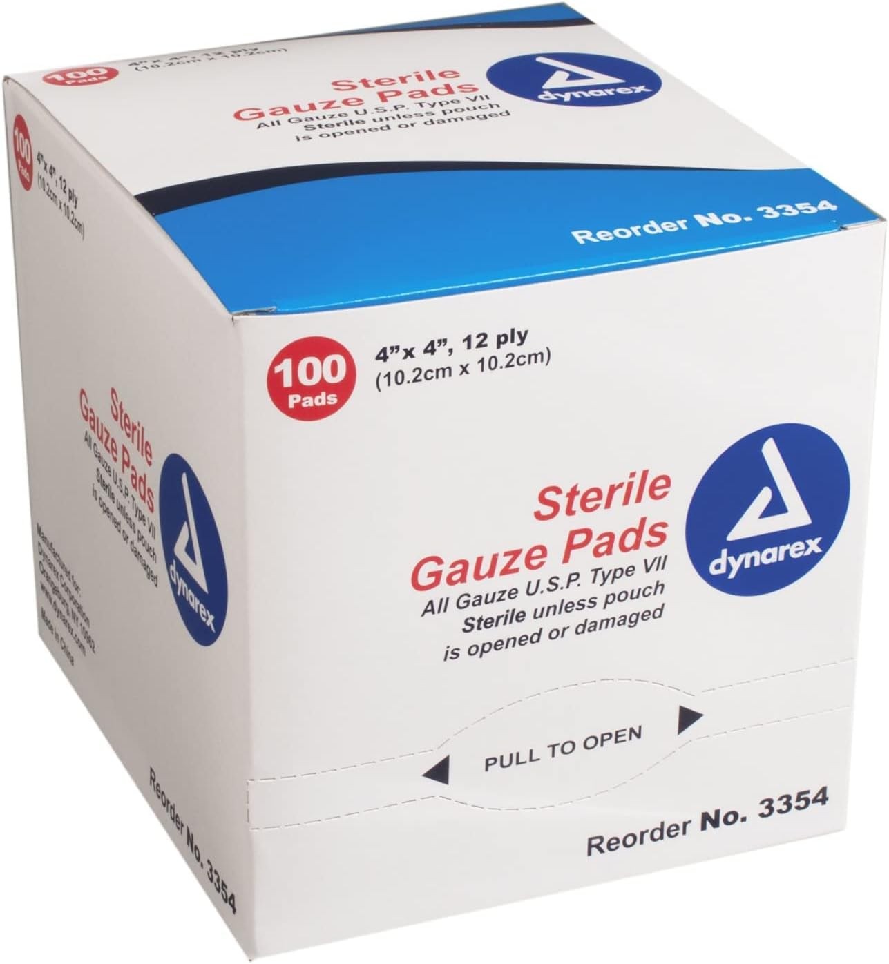 Gazse Pad Sterile, 4X4 Singles