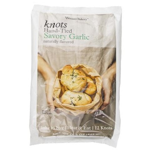 WENNER BAKERY KNOTS SAVORY GARLIC 15.6oz