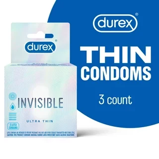 DUREX INVISIBLE ULTRA THIN LATEX CONDOMS 3’S