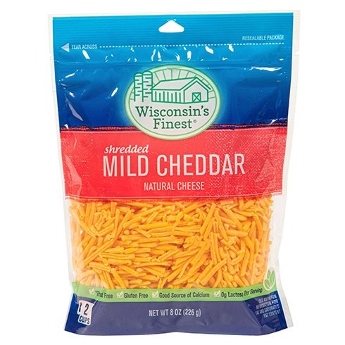 WISCONSIN FINEST SHRED CHEDDAR MILD 8oz