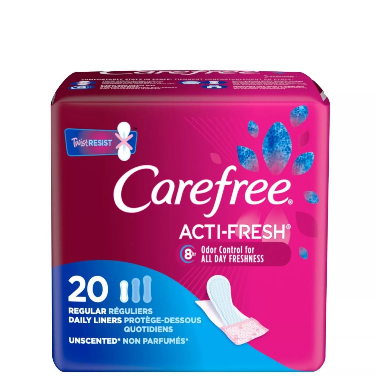 CAREFREE ACTIFRESH LINERS REGULAR 20s