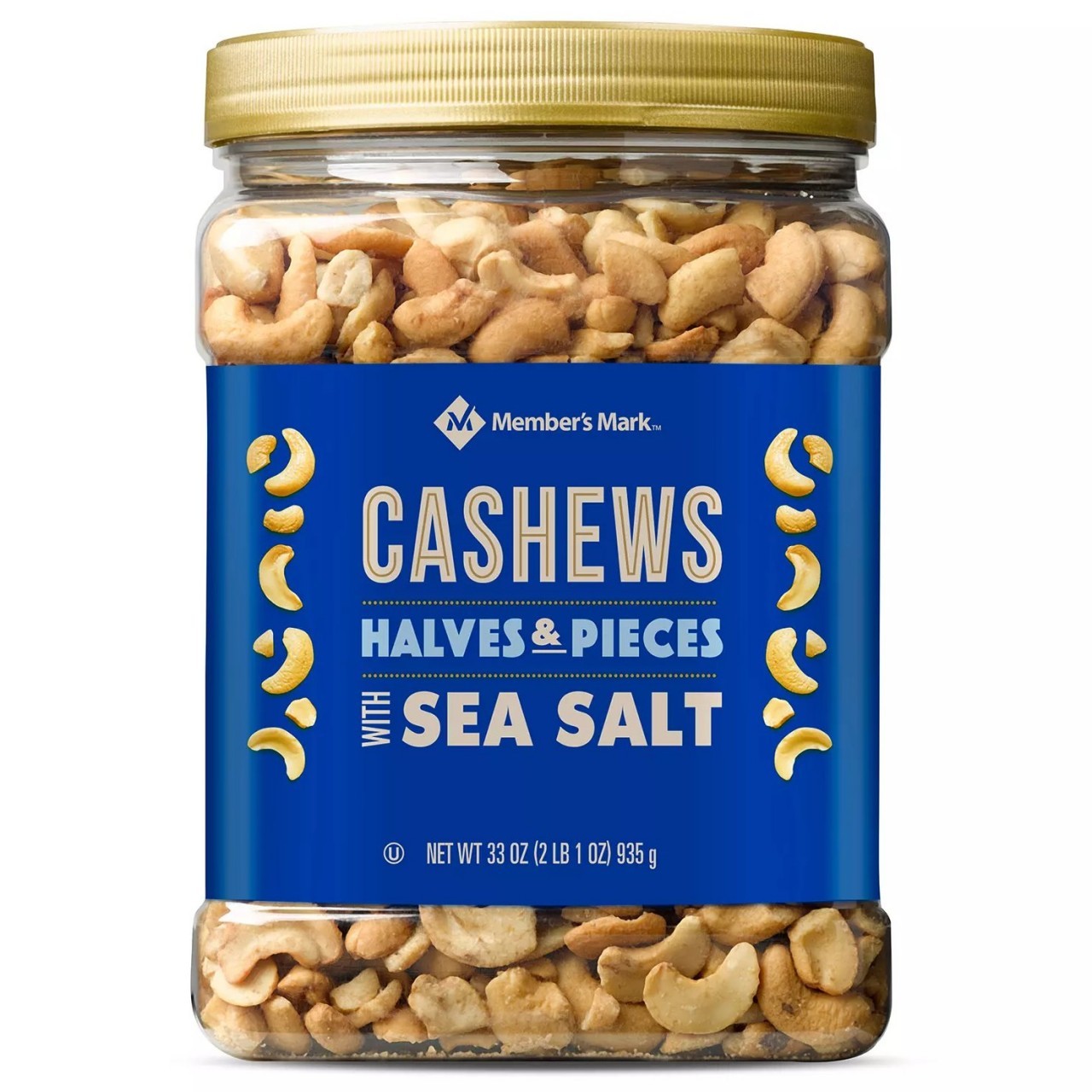 MEMBERS MARK CASHEWS HALVES PIECES 33oz