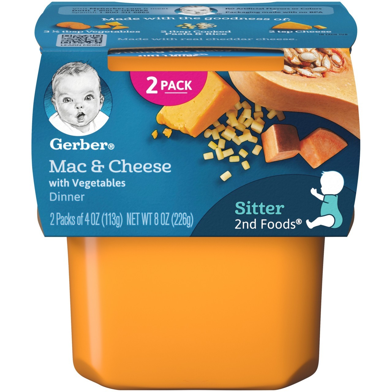 GERBER 2 MACARONI & CHEESE 2x113g