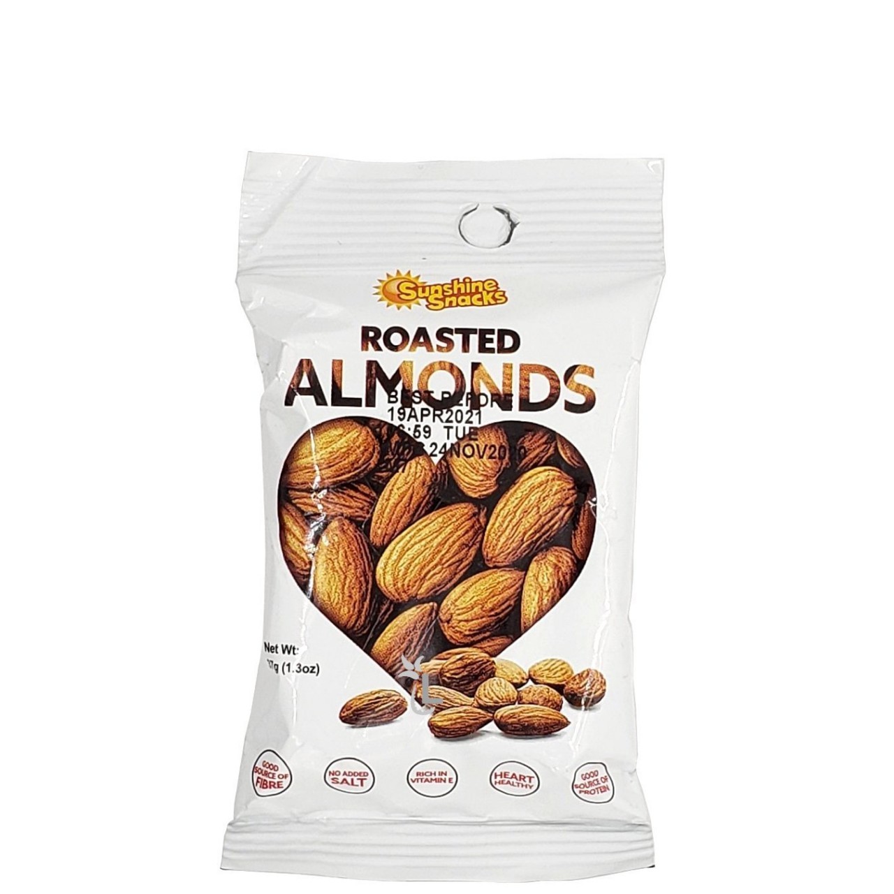 SUNSHINE ALMONDS ROASTED 37g