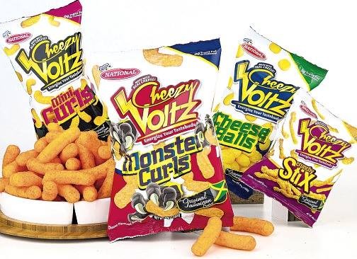NATIONAL CHEEZY VOLTZ MONSTER CURLS 60G