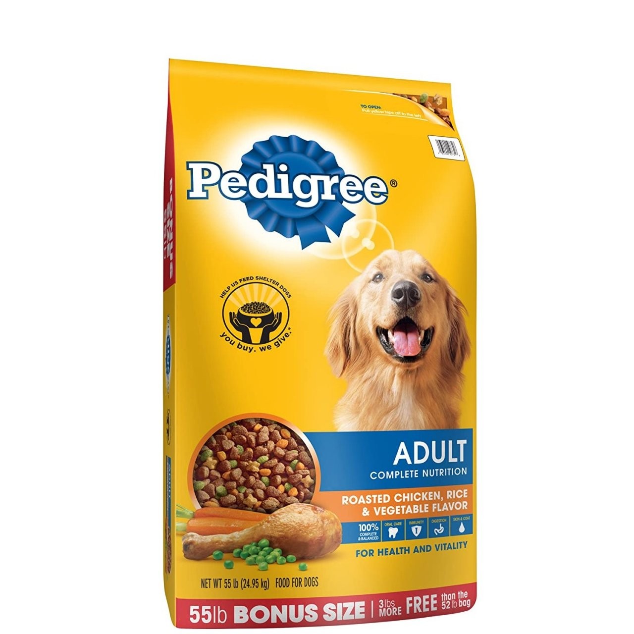 PEDIGREE ADULT CHICKEN RICE VEG 55lb