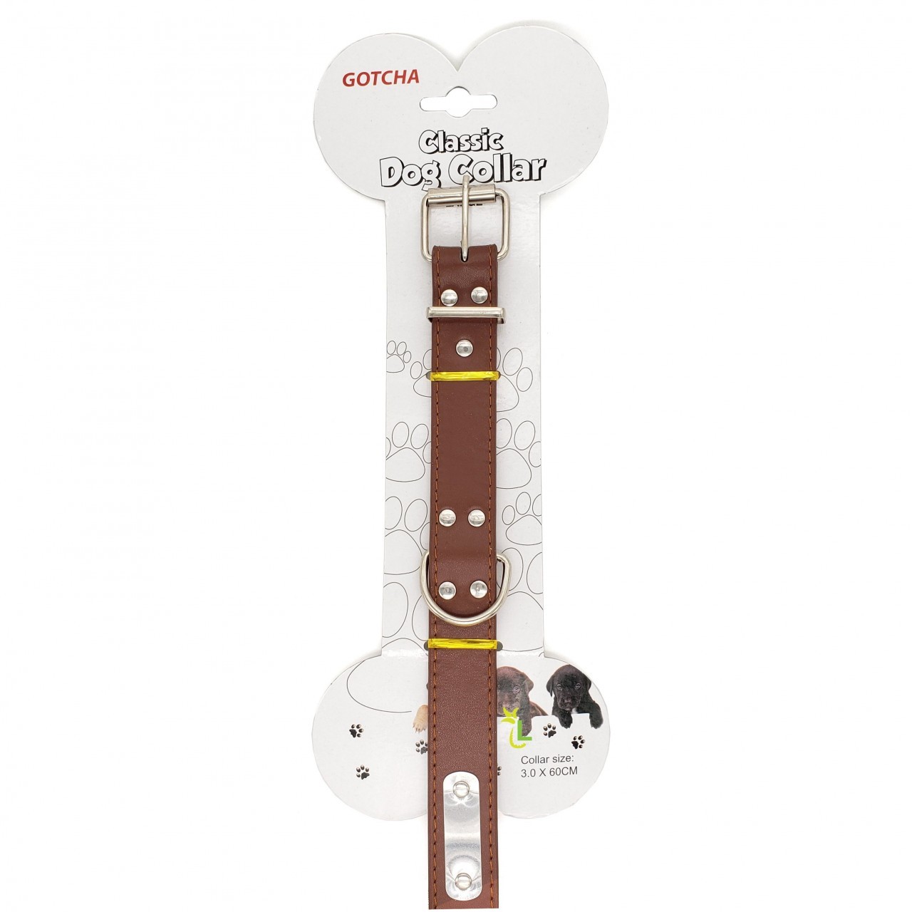 GOTCHA CLASSIC DOG COLLAR LRG 3x60cm