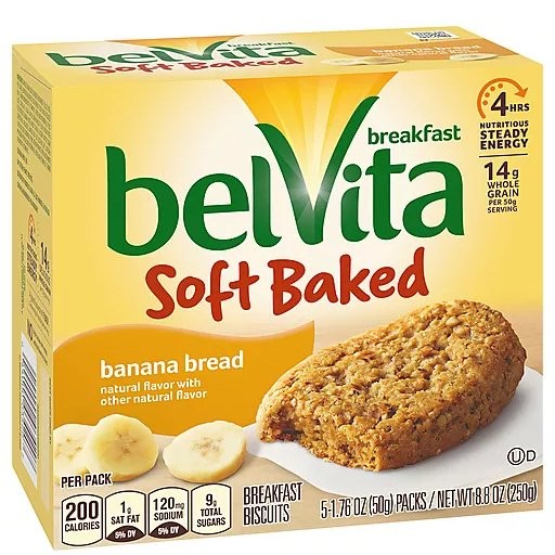 NABISCO BELVITA SOFT BAKED BANANA 5x50g